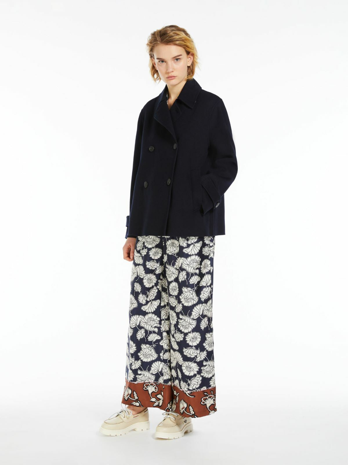Weekend Max Mara, Double-Breasted Wool Pea Coat