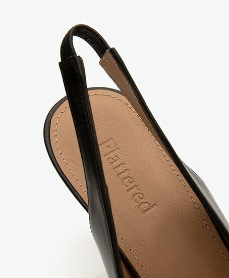 Flattered, Franchesca Leather Slingback Heels