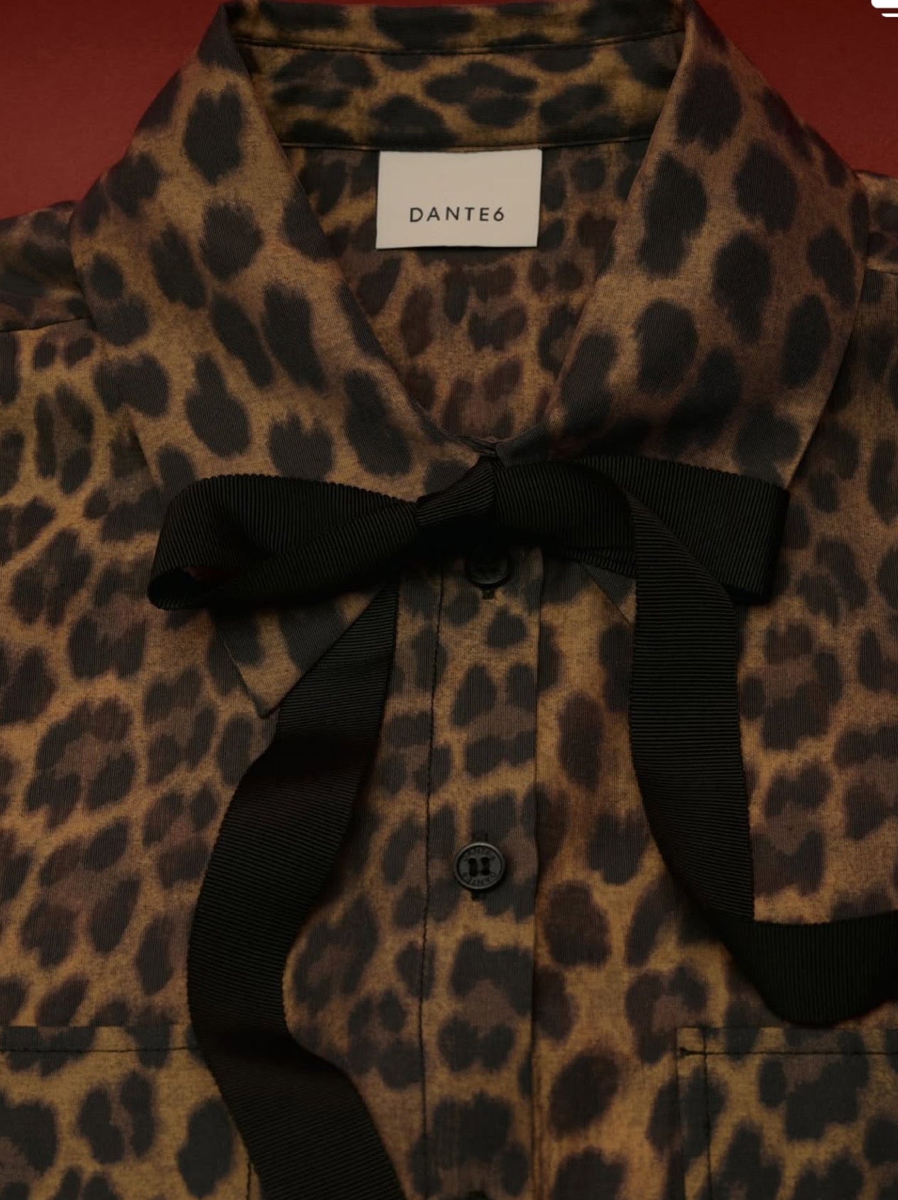 Dante6, Rique leopard printed tie shirt