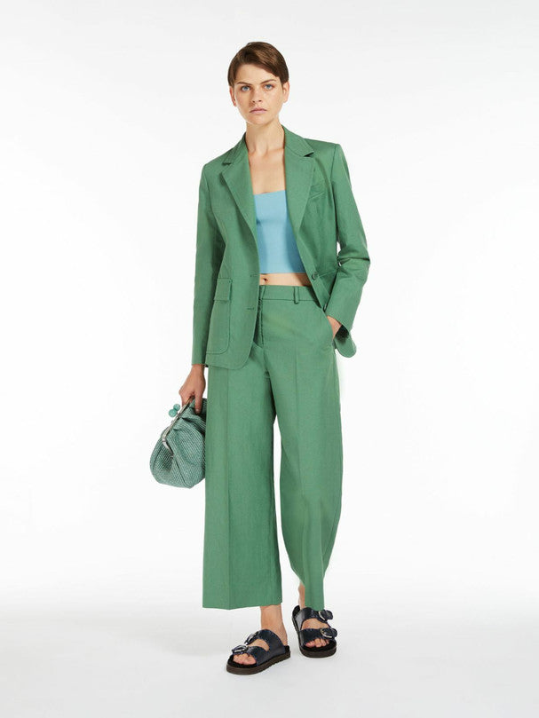 Weekend Max Mara, Zircone Cotton Linen Trousers