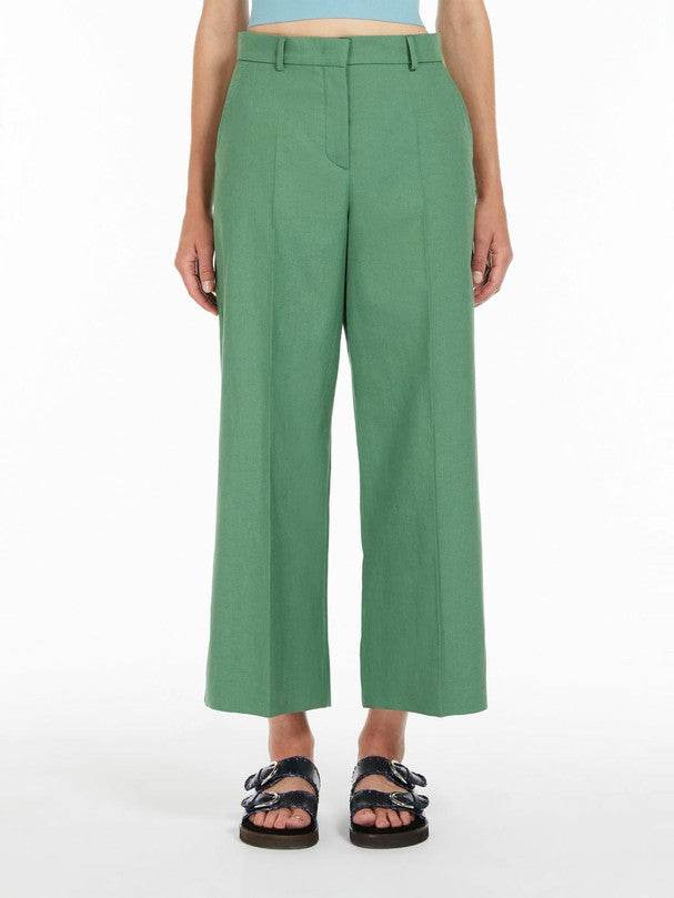 Weekend Max Mara, Zircone Cotton Linen Trousers