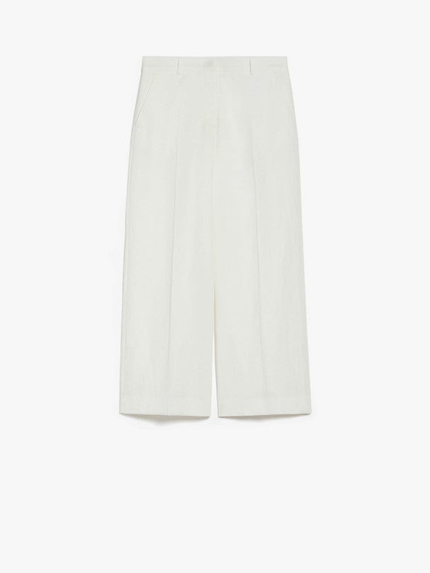 Weekend Max Mara, Zircone Cotton Linen Trousers, Ivory
