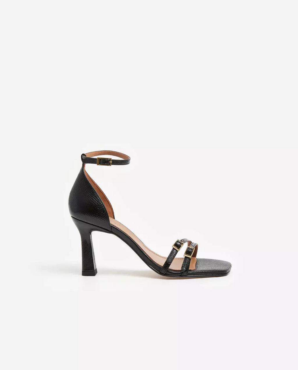 Flattered, Ruby Leather Lizzard Black