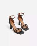 Flattered, Ruby Leather Lizzard Black