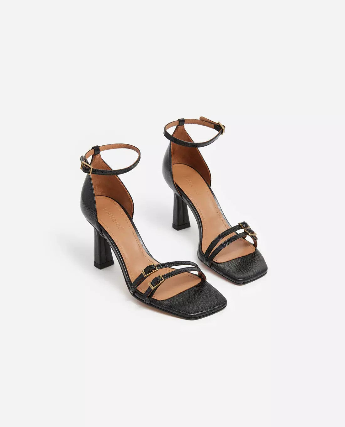 Flattered, Ruby Leather Lizzard Black