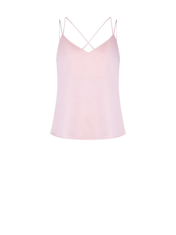 Dante6, Obu Satin Singlet Top - Rosewater