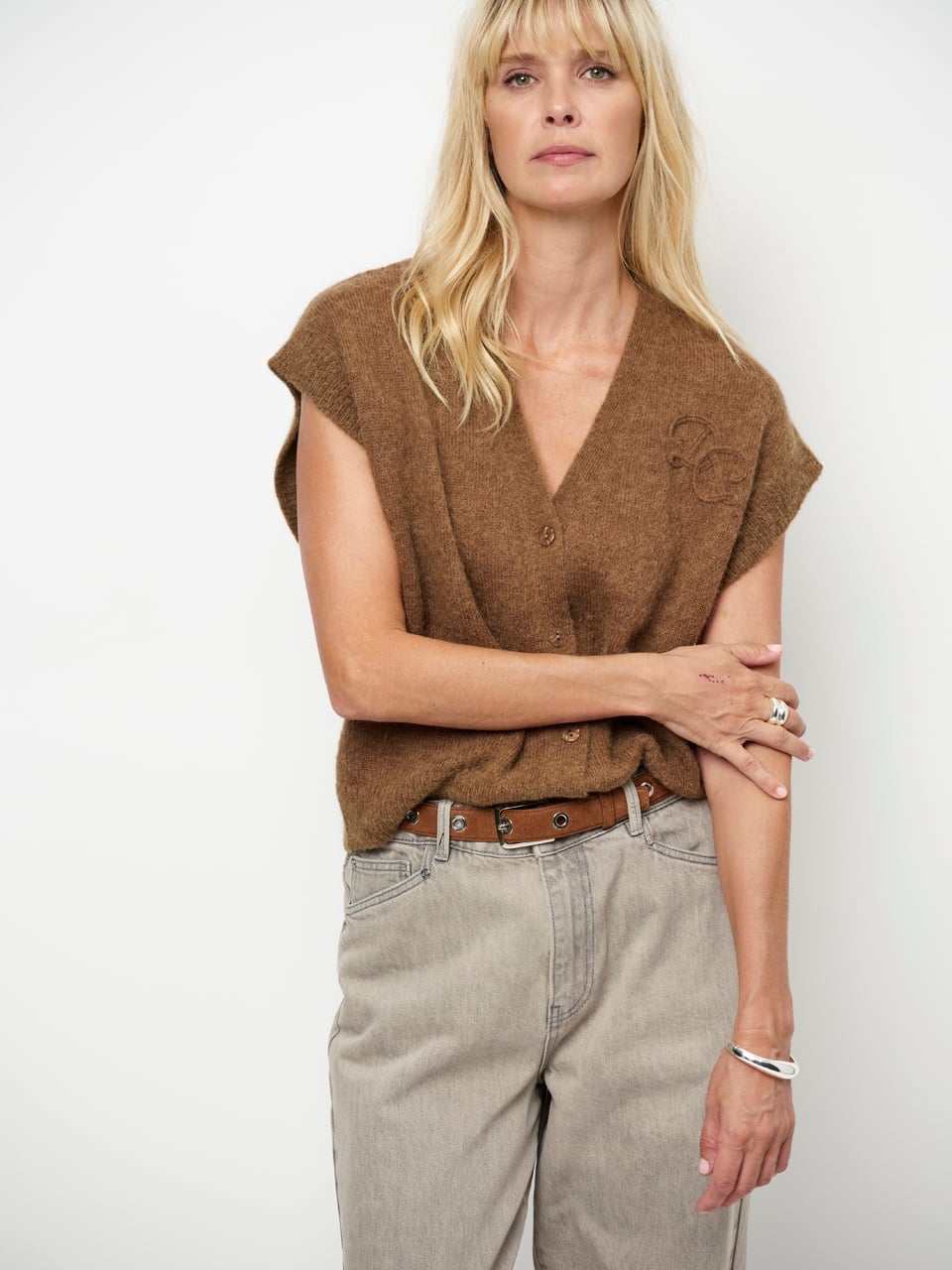 Short sleeve cardigan