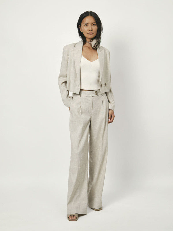 Dante6, Acedia Cropped Linen Whisper Chalk