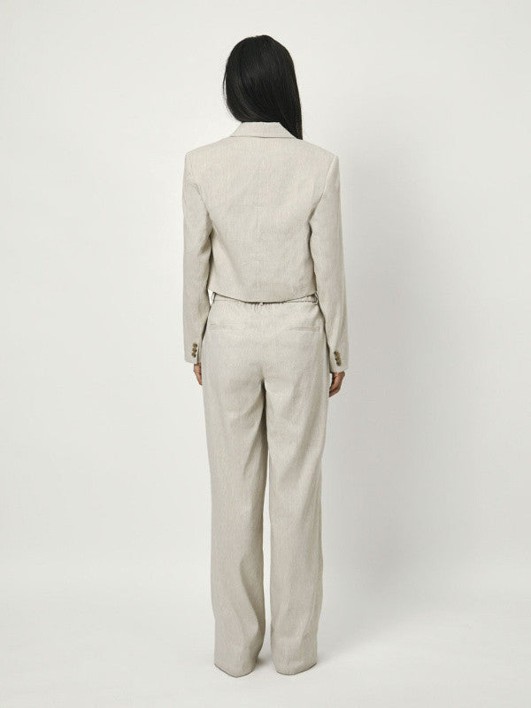 Dante6, Acedia Cropped Linen Whisper Chalk