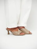 Leather heeled sandals