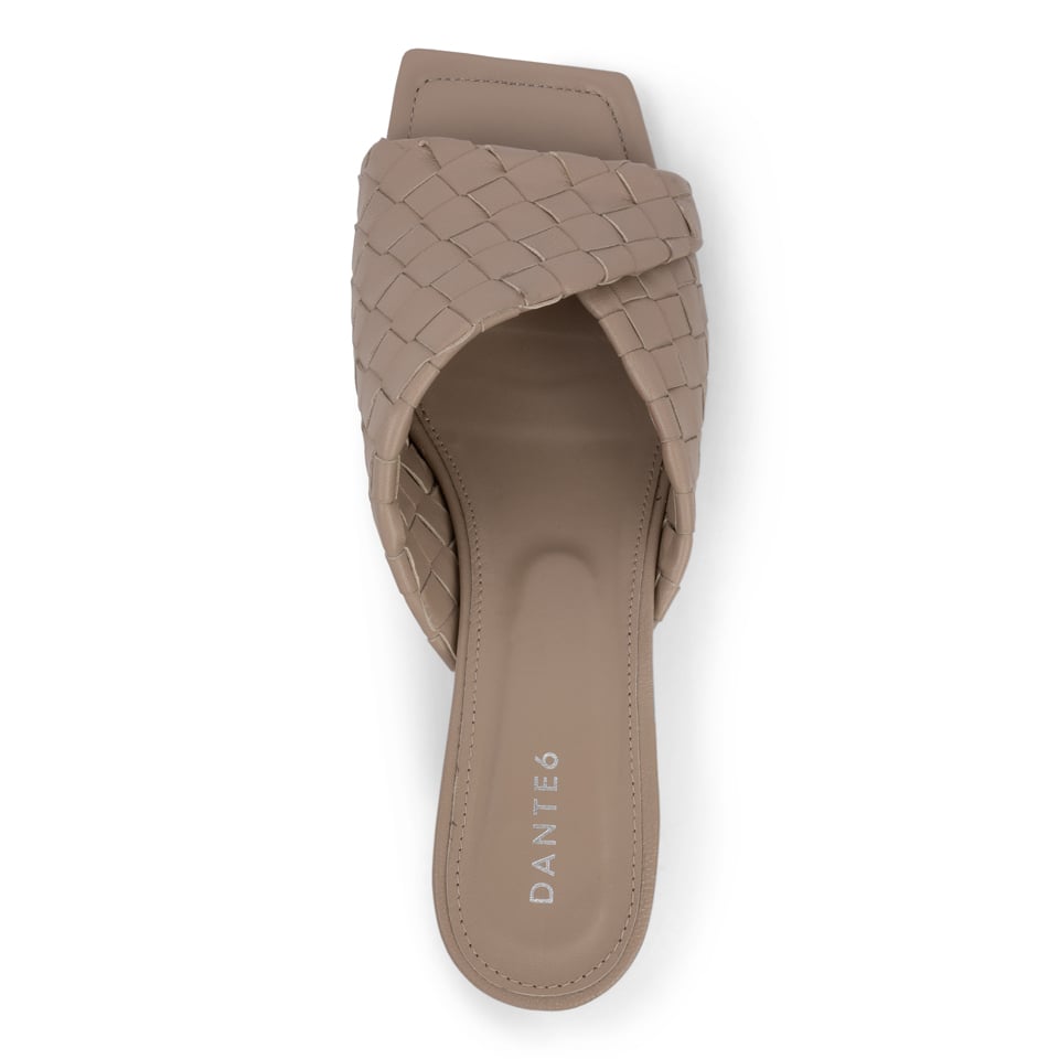 Leather heeled sandals
