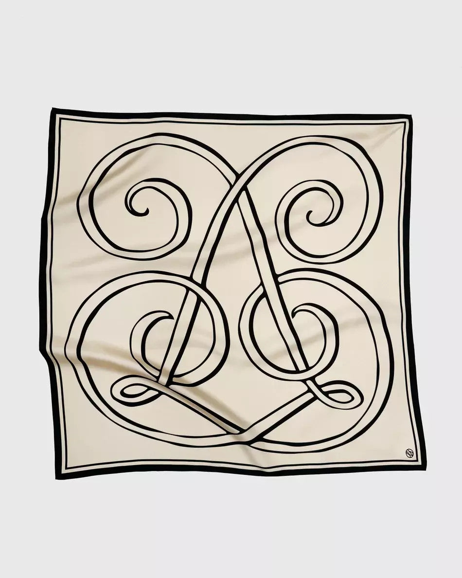Le Scarf, MONOGRAM LARGE | SAND | 80 CM