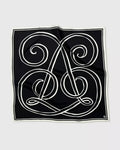 Le Scarf, MONOGRAM LARGE | BLACK | 80 CM