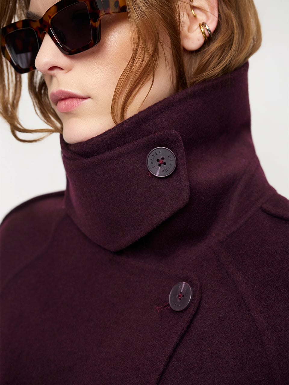 Fringe wool coat