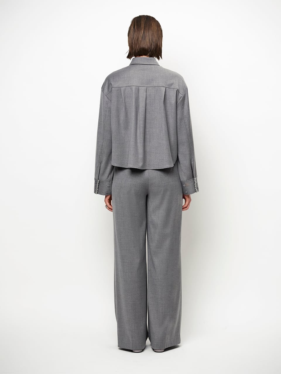 Pleated tailored pants