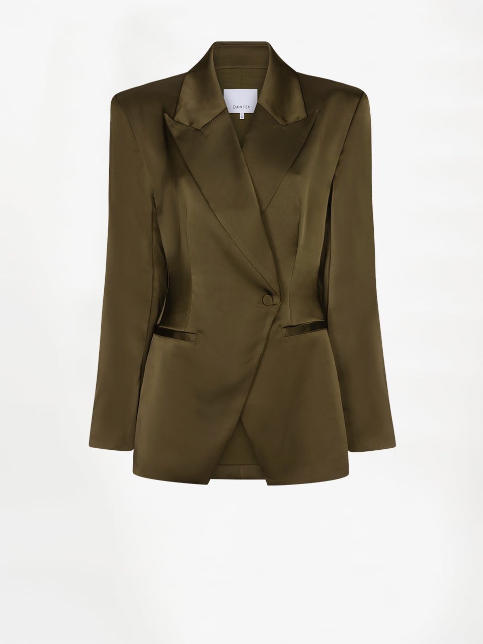 Tailored satin blazer