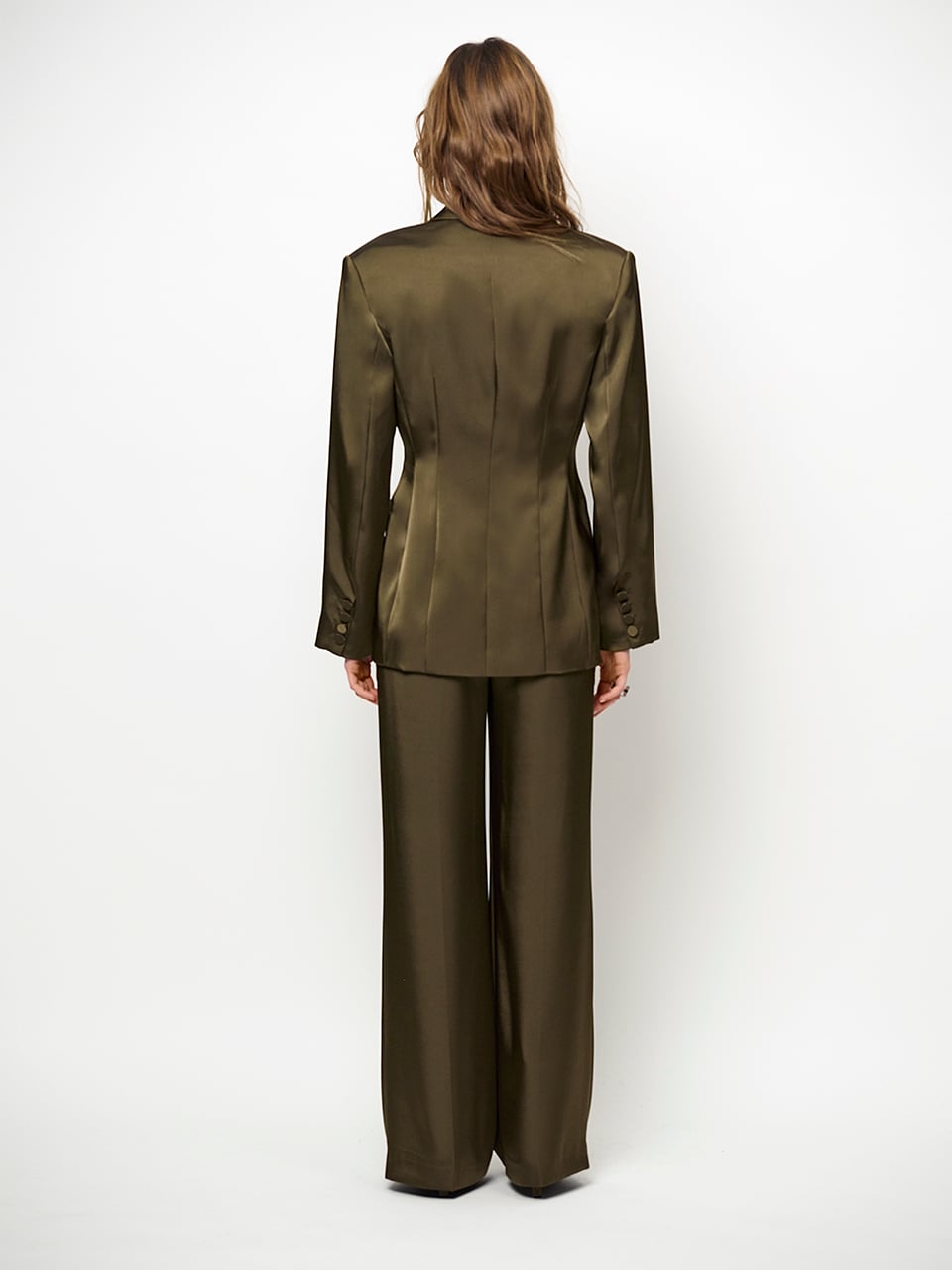 Tailored satin blazer