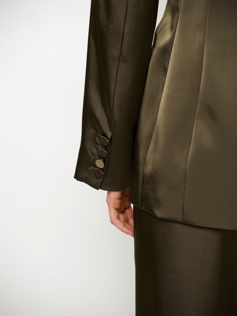 Tailored satin blazer