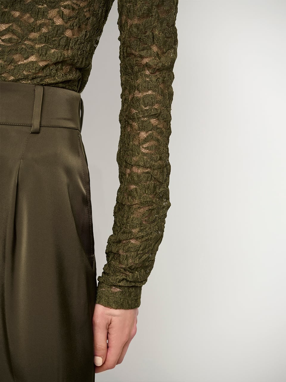 Lace turtleneck top