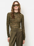 Lace turtleneck top