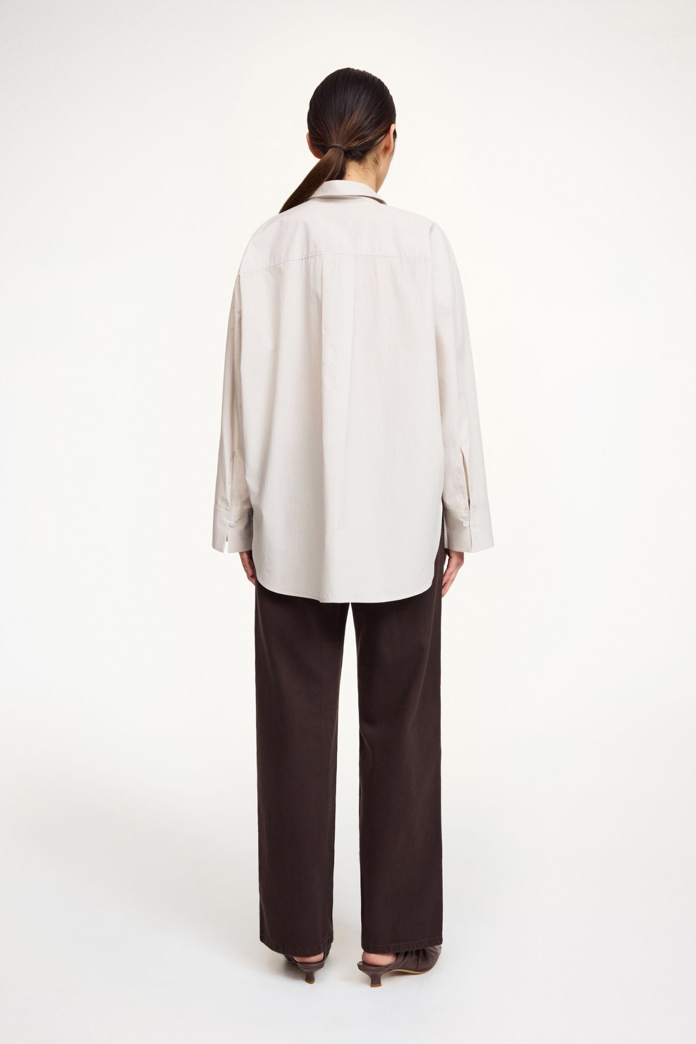 BY MALENE BIRGER DERRIS SHIRT OLD BEIGE THIN STRIPE