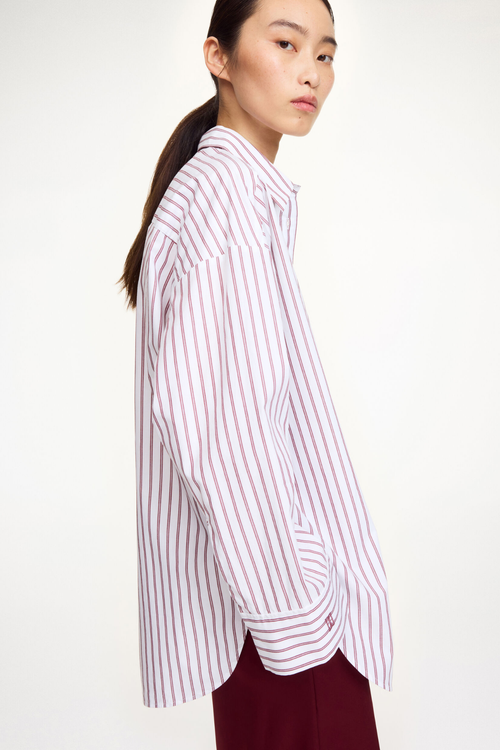 BY MALENE BIRGER DERRIS SHIRT CABERNET STRIPE