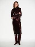 Dante6, Bronya sequins midi skirt,  Bordeaux Red