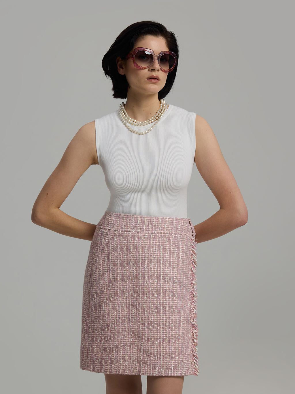 Andiata, Griet rib knit top, Pure White