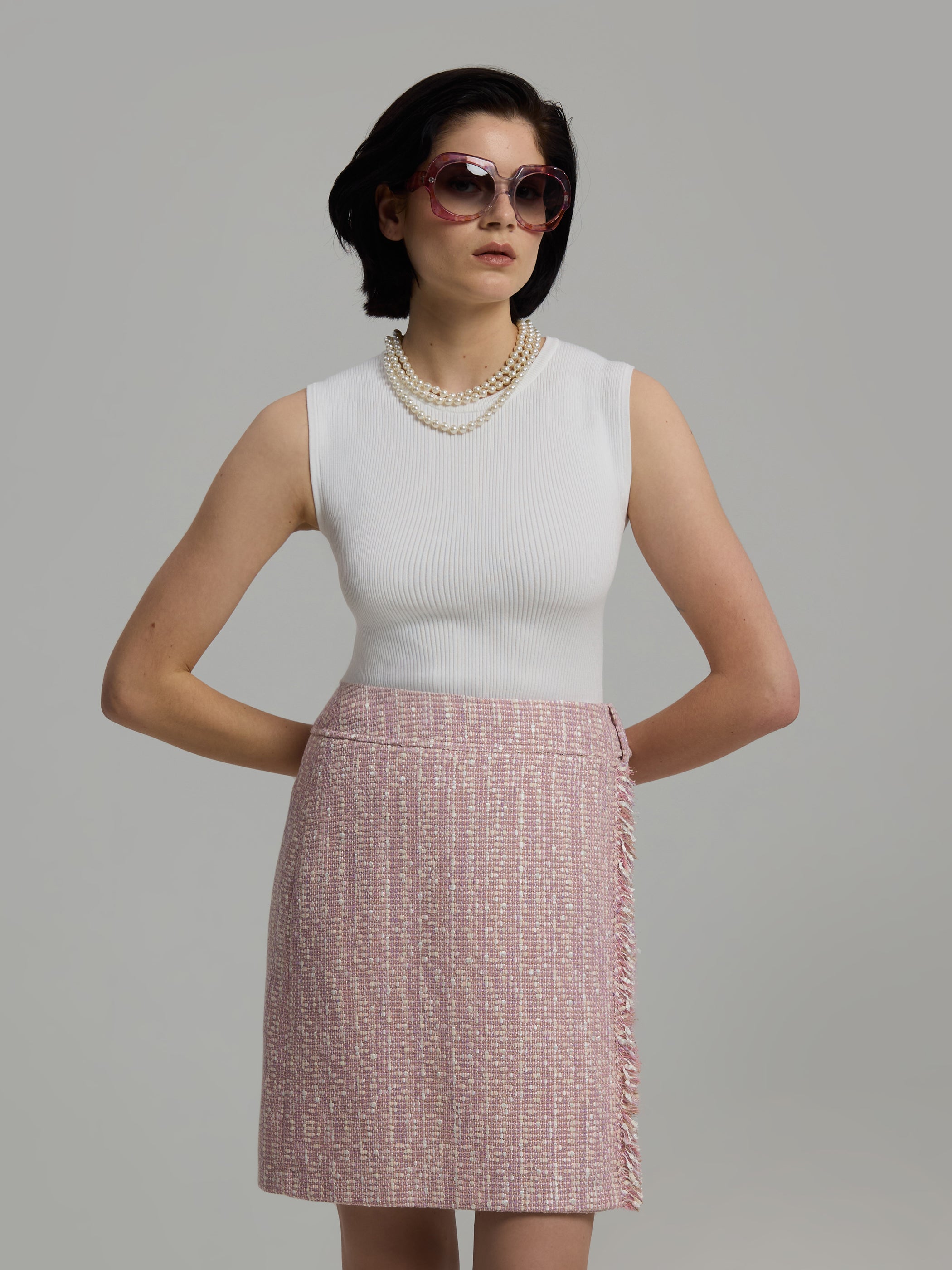 Andiata, Griet rib knit top, Pure White