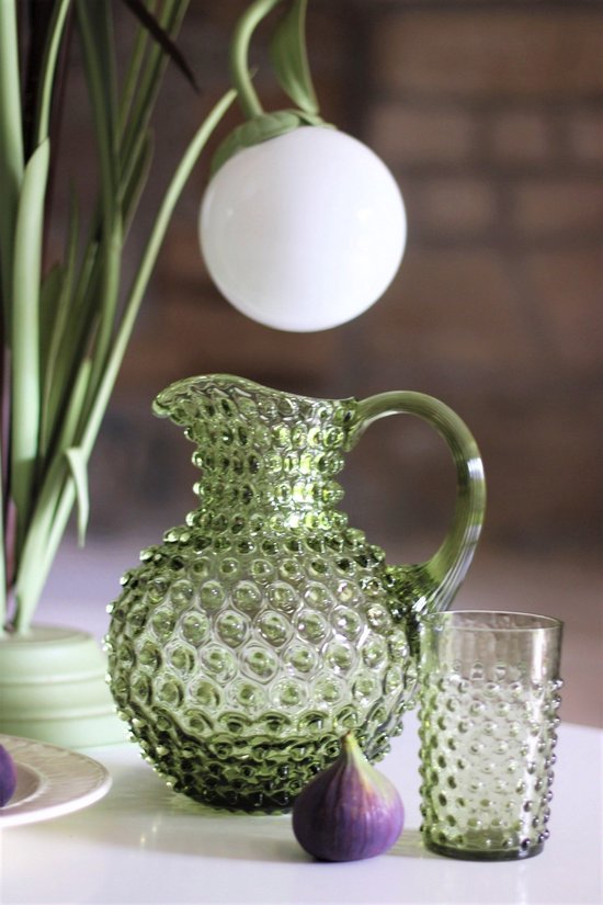 Anna von Lipa Paris Hobnail jug 2L olive green