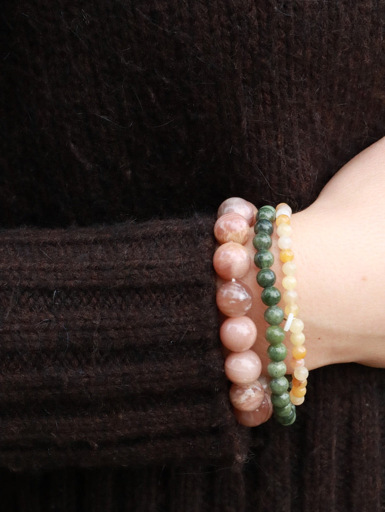 Chunky Sunstone Stretch Bracelet