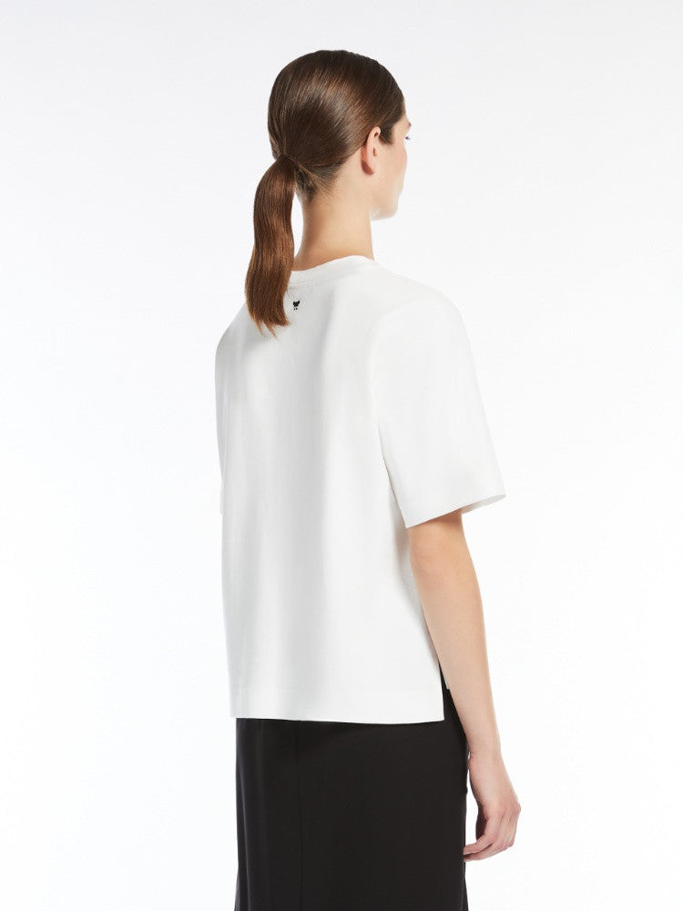 Weekend Max Mara, Multid White Organic Cotton Jersey T-shirt