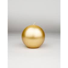 Balmuir, Velvet ball candle Gold 10cm & 12cm