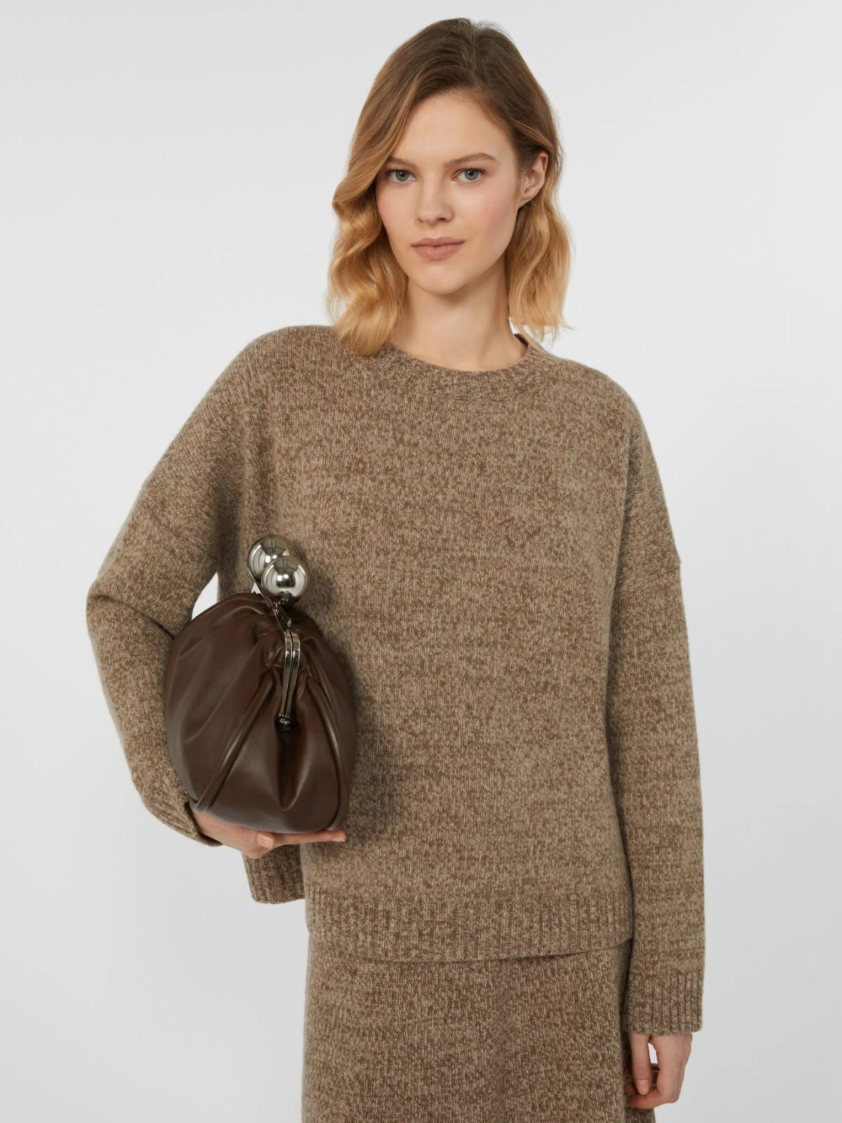Weekend Max Mara, Sibari Wool Sweater, Hazelnut Brown