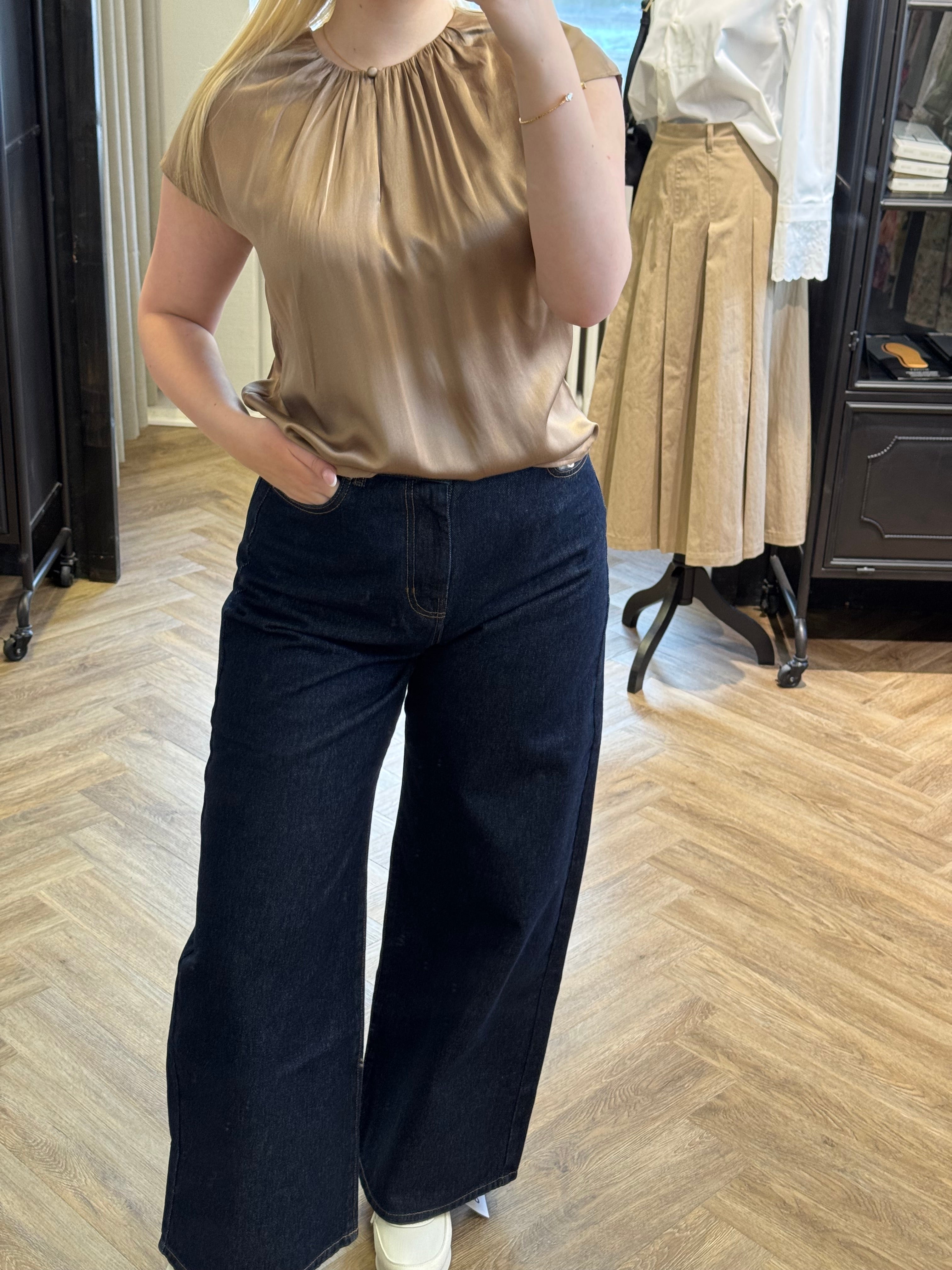 Weekend Max Mara, Tabella Wide-leg Jeans Navy