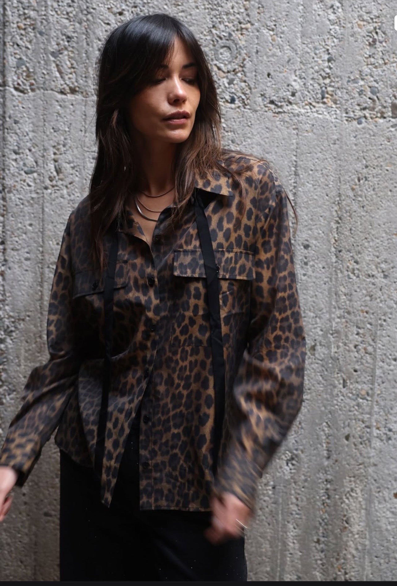 Dante6, Rique leopard printed tie shirt