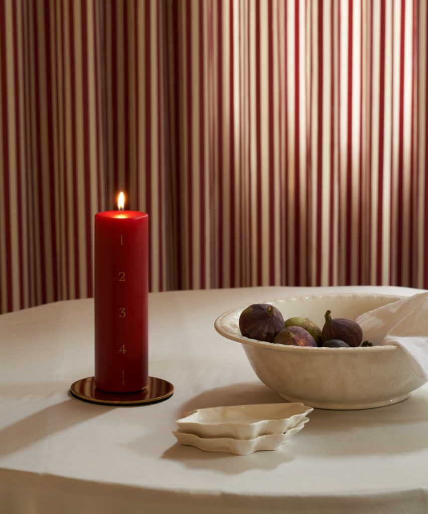 Ester & Erik, Adventtikynttilä, Wine Red