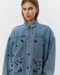 AMAYASW BOXY DENIM JACKET - Denim blue