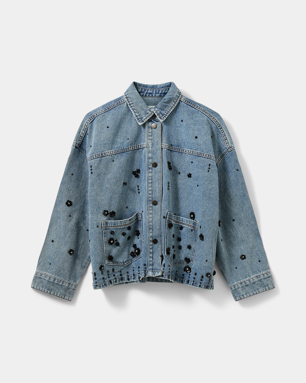 AMAYASW BOXY DENIM JACKET - Denim blue