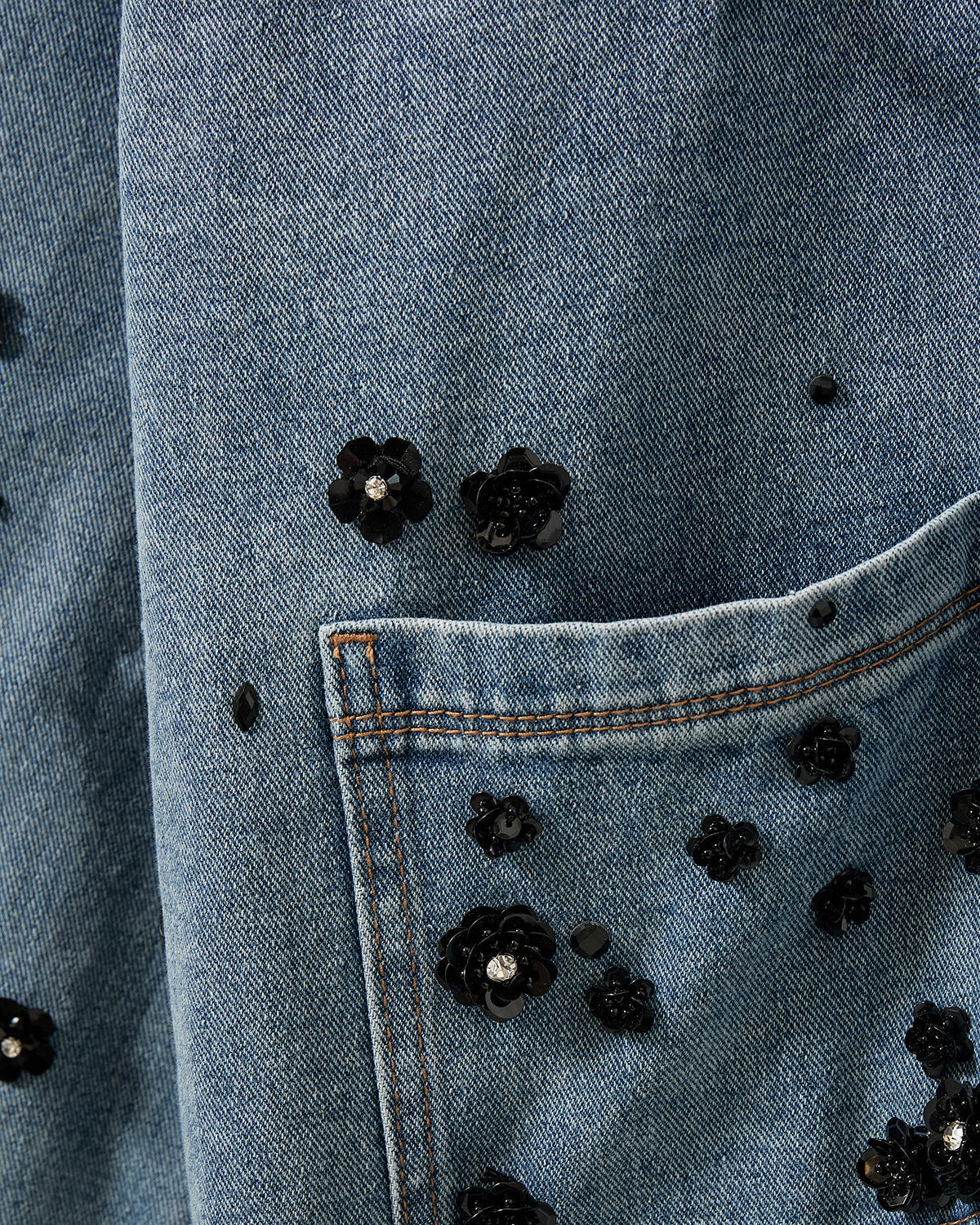 AMAYASW BOXY DENIM JACKET - Denim blue