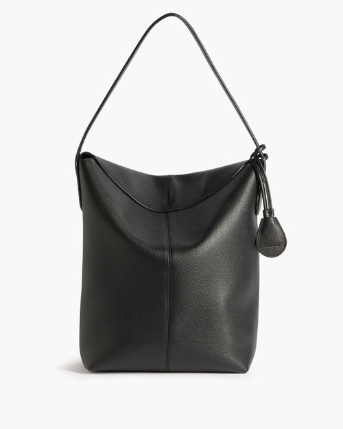 Alda Grande Shoulder Bag Grained Leather Black