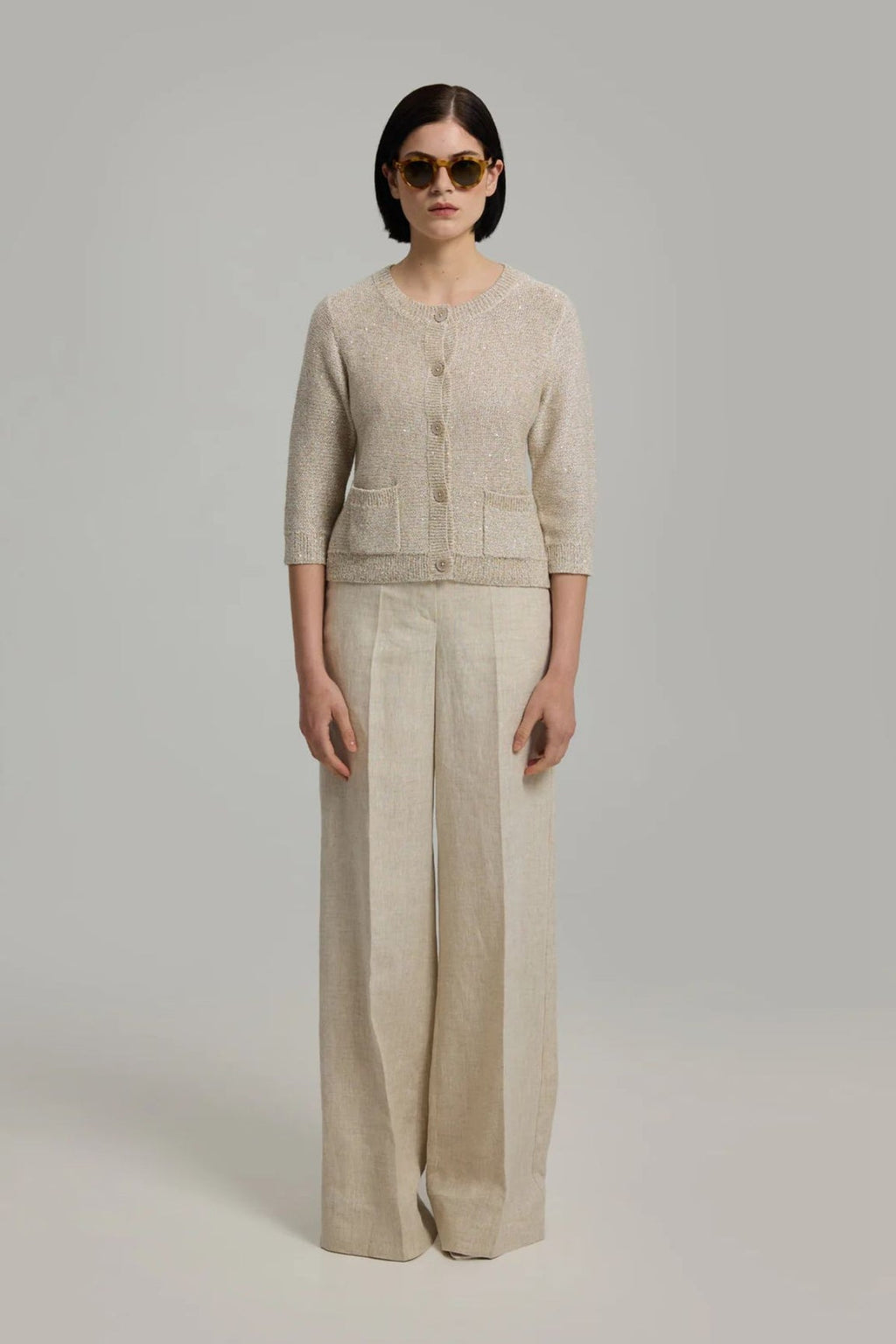 Andiata Palmer neuletakki vaaleanbeige