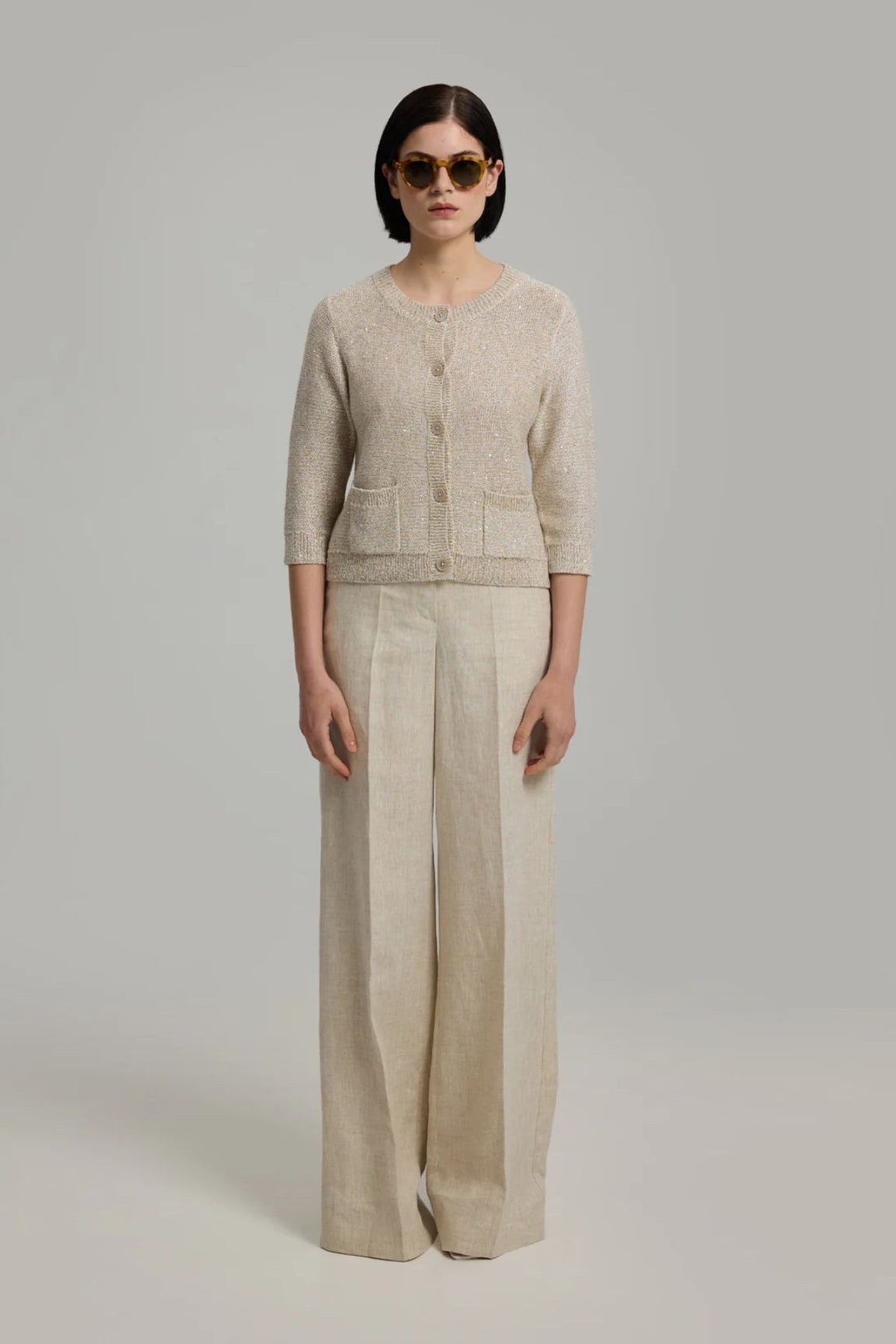 Andiata Palmer neuletakki vaaleanbeige