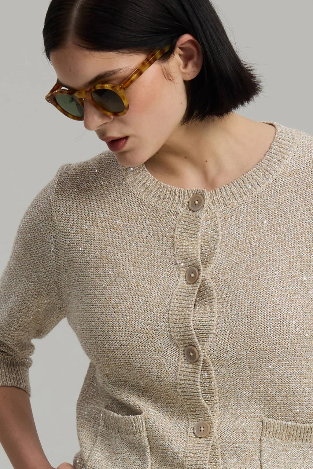 Andiata Palmer neuletakki vaaleanbeige