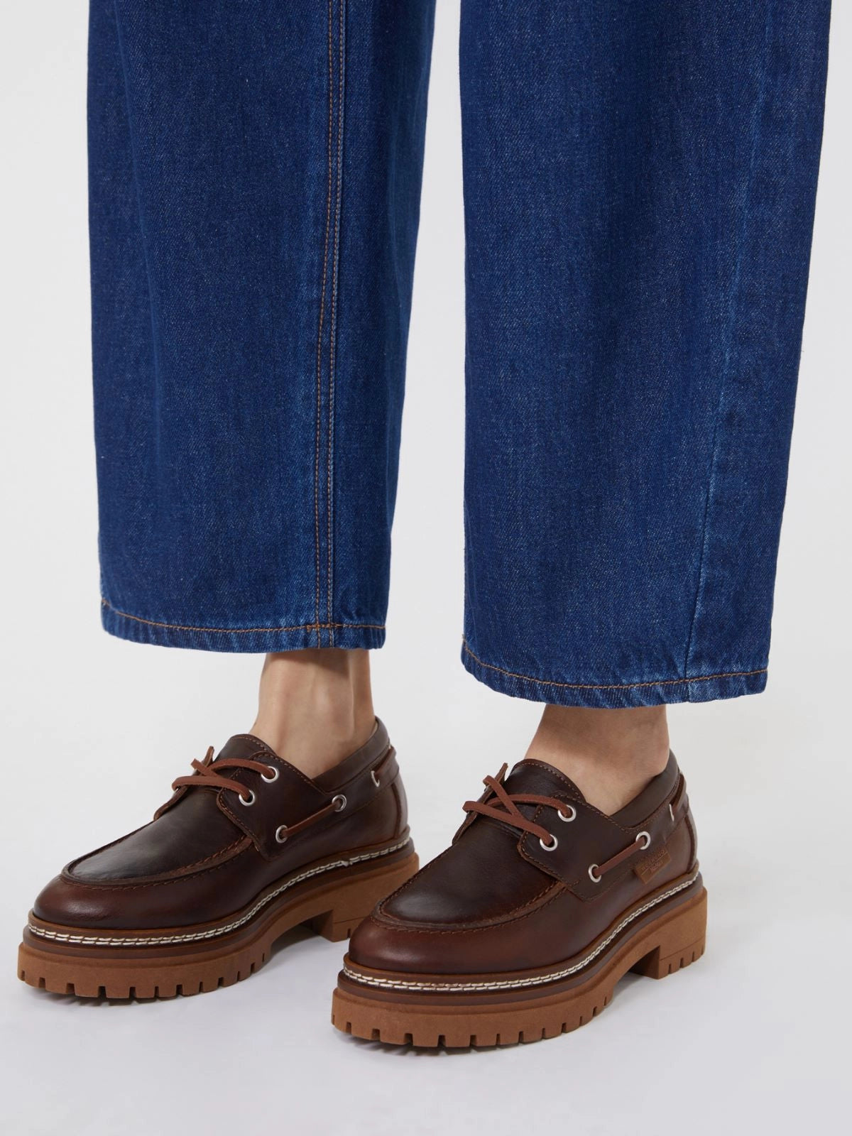Weekend Max Mara, Pompei Leather Boat Shoes