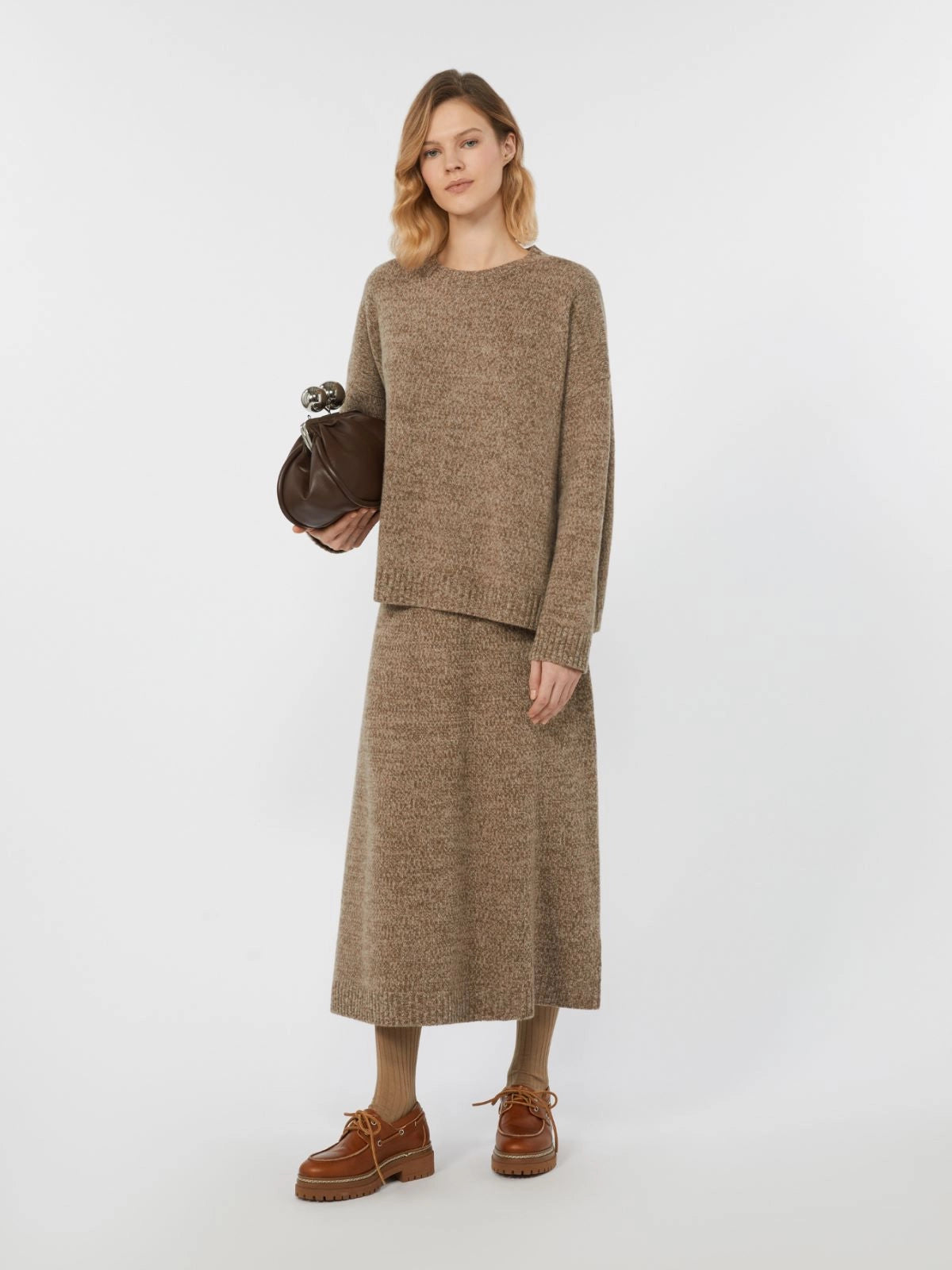 Weekend Max Mara, Sibari Wool Sweater, Hazelnut Brown