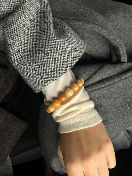 Chunky Orange Aventurine Stretch Bracelet