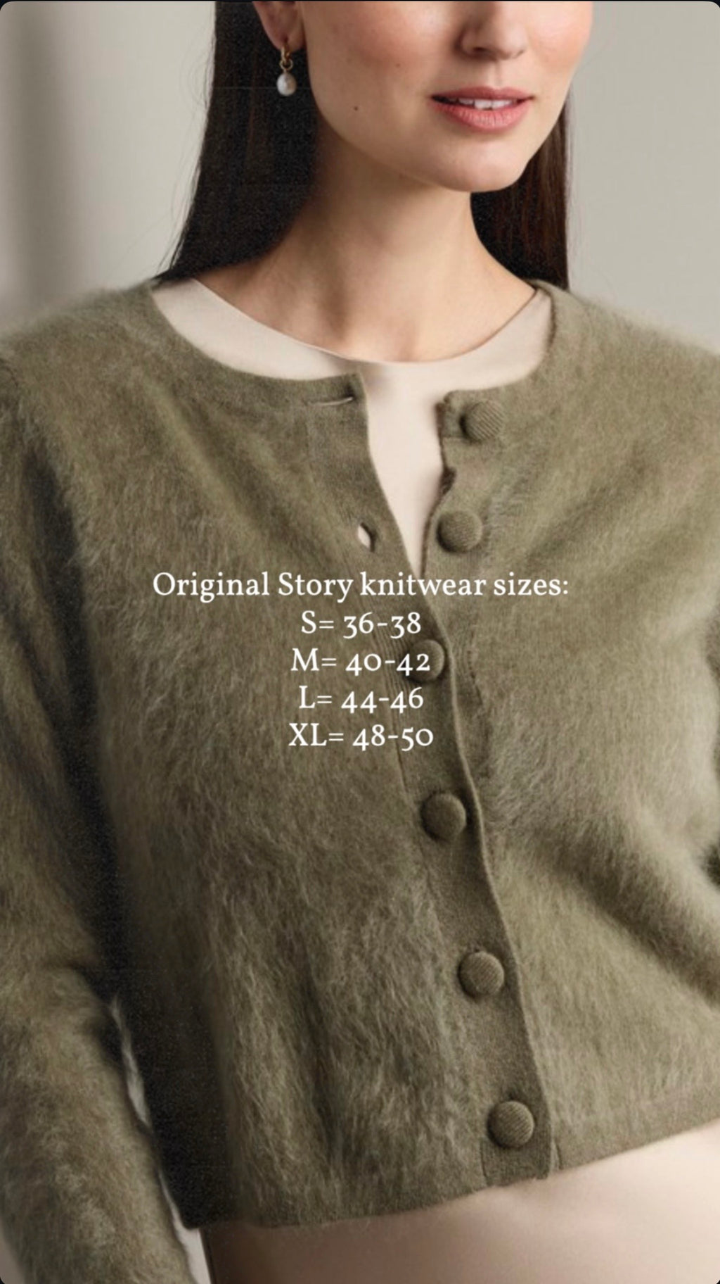 Original Story, Katie kashmirneuletakki, Light olive