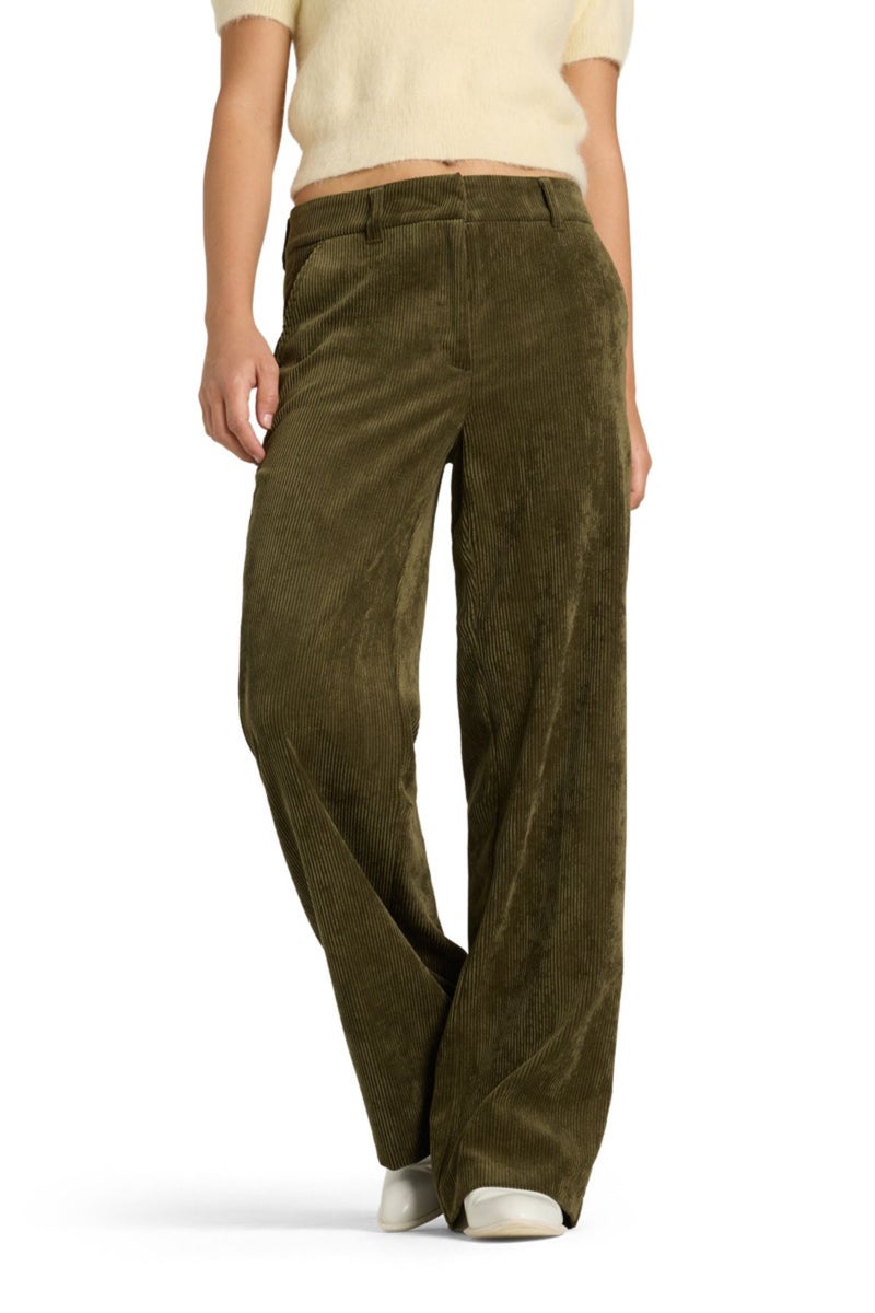 Cambio Amelie samettihousut olive mission