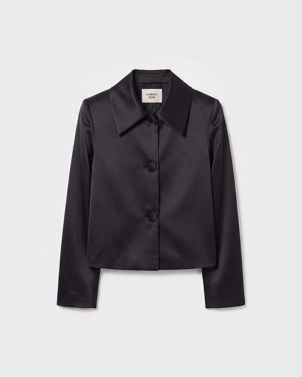 Donna Satin Blazer Black